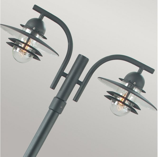 Norlys OS6-BLACK-C Oslo Outdoor IP55 2 Light Lamp Post in a Black Finish