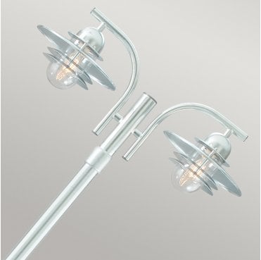 OS6-GAL-C Oslo Outdoor IP55 2 Light Lamp Post in a Galvanised Finish