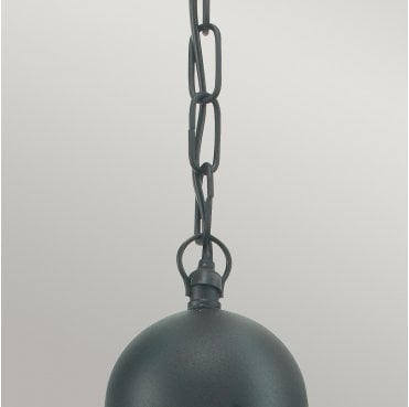 OS8-BLACK-C Oslo Outdoor IP55 1 Light Chain Lantern in a Black Finish