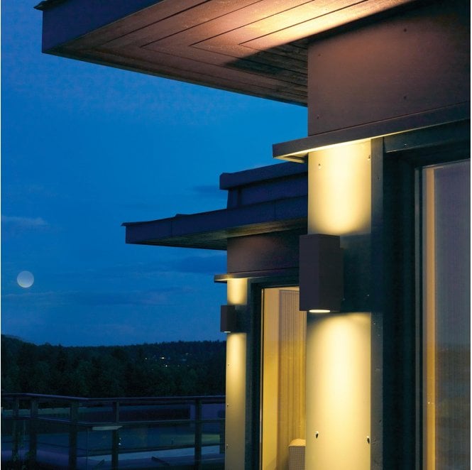 Norlys SANDVIK-LED2-GR Sandvik Outdoor IP65 2 Light Up and Down Wall Light in a Graphite Finish