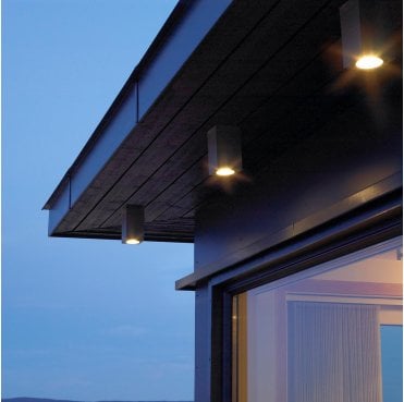 SANDVIK-LEDF-GR Sandvik Outdoor IP65 1 Light Down Ceiling Light in a Graphite Finish