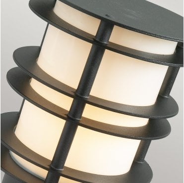 ST-BOL-M-E27-BLK Stockholm Outdoor IP65 1 Light Medium Bollard in a Black Finish