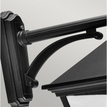 TG2-BLACK Turin Grand Outdoor IP54 1 Light Down Wall Lantern in a Black Finish