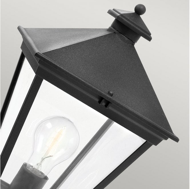 Norlys TG3-BLACK Turin Grand  OutdoorIP54 1 Light Pedestal in a Black Finish