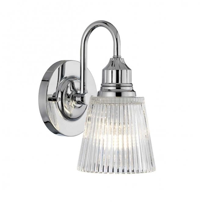 Quintiesse QN-ADDISON1-BATH Addison IP44 1 Light Wall Light in a Polished Chrome