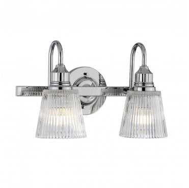 QN-ADDISON2-BATH Addison IP44  2 Light Wall Light in a Polished Chrome