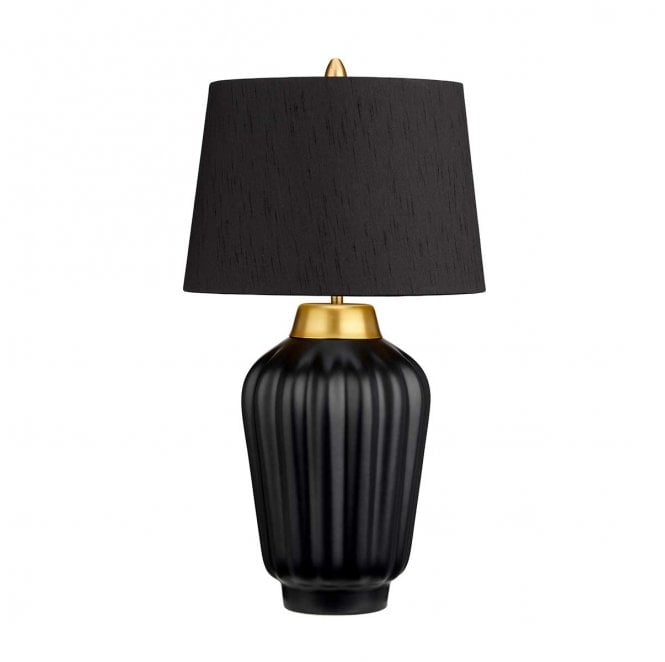 Quintiesse QN-BEXLEY-TL-BKBB Bexley 1 Light Table Lamp in a Black and Brushed Brass Finish