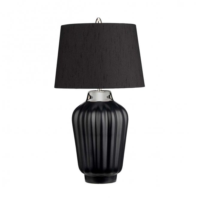 Quintiesse QN-BEXLEY-TL-BKPN Bexley 1 Light Table Lamp in a Black and Polished Nickel Finish