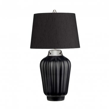QN-BEXLEY-TL-BKPN Bexley 1 Light Table Lamp in a Black and Polished Nickel Finish