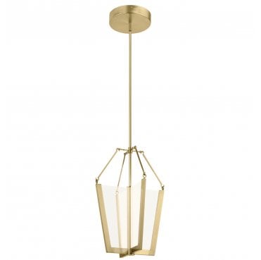 QN-CALTERS-P-M-CG Calters Medium LED Pendant in a Gold Finish