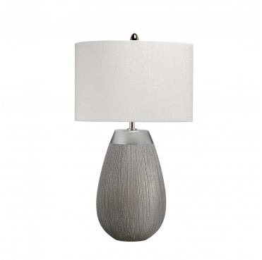 QN-HARROW-TL Harrow 1 Light Table Lamp in a Silver Finish