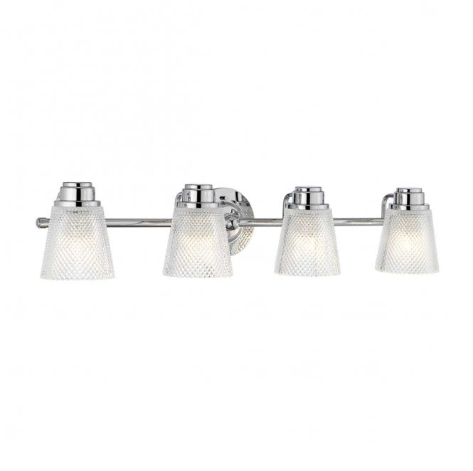 Quintiesse QN-HUDSON4-BATH Hudson IP44 4 Light Wall Light in a Polished Chrome Finish