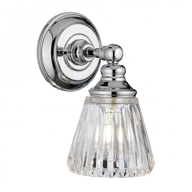 Quintiesse QN-KEYNES1-BATH Keynes IP44 1 Light Wall Light in a Polished Chrome Finish