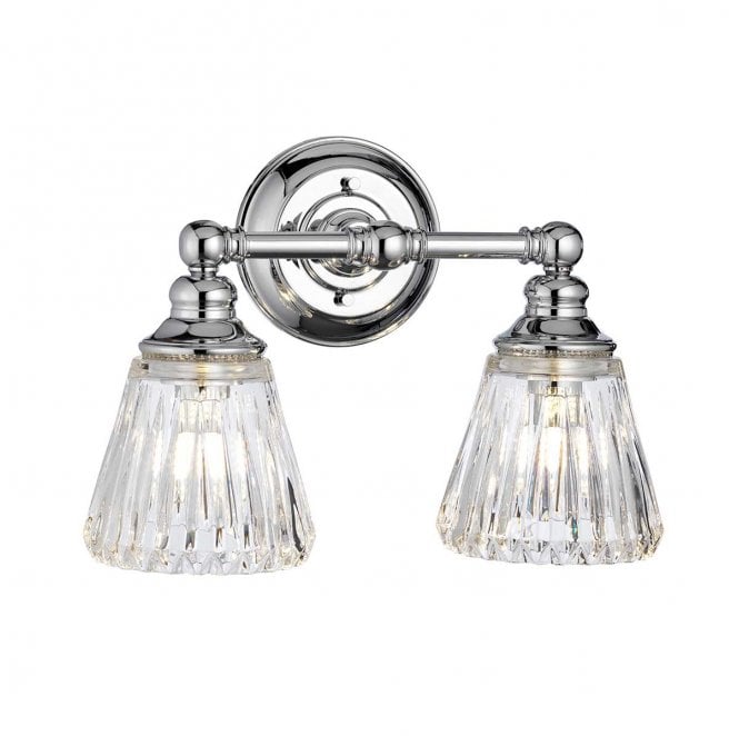 Quintiesse QN-KEYNES2-BATH Keynes IP44 2 Light Wall Light in a Polished Chrome Finish