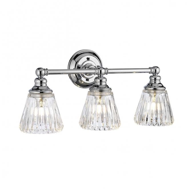 Quintiesse QN-KEYNES3-BATH Keynes IP44 3 Light Wall Light in a Polished Chrome Finish