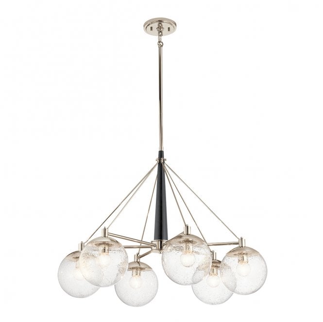 Quintiesse QN-MARILYN6 Marilyn 6 Light Chandelier in a Polished Nickel Finish