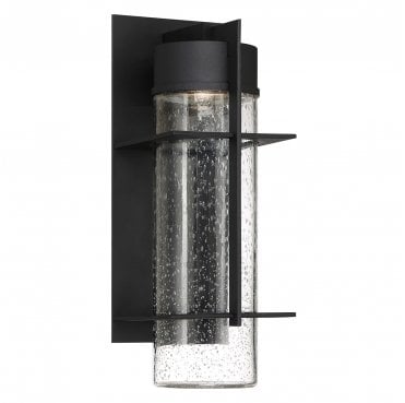 QN-EAMES-LED-L-EK Eames Outdoor IP44 Large LED Wall Lantern in an Earth Black Finish