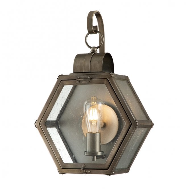 Quoizel QN-HEATH-M-BU Heath Outdoor IP44 1 Light Medium Wall Lantern in a Burnished Bronze Finish