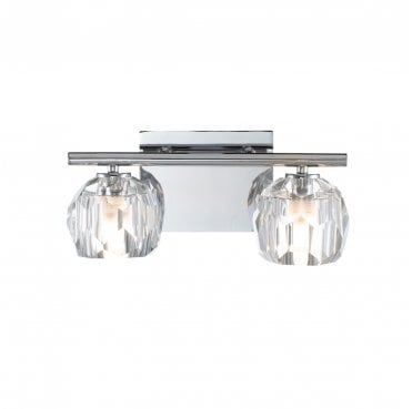 QN-REGALIA2-PC-BATH Regalia IP44 2 Light Wall Light in a Polished Chrome Finish