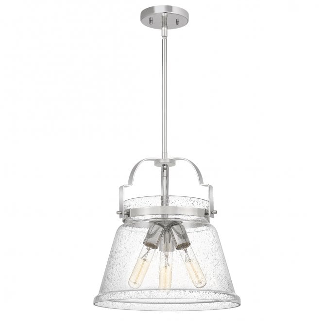 Quoizel QN-WIMBERLEY-P-PC Wimberley 3 Light Pendant in a Polished Chrome Finish