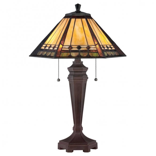 Quoizel QZ-ARDEN-TL Arden 2 Light Desk Lamp in a Bronze Patina Finish