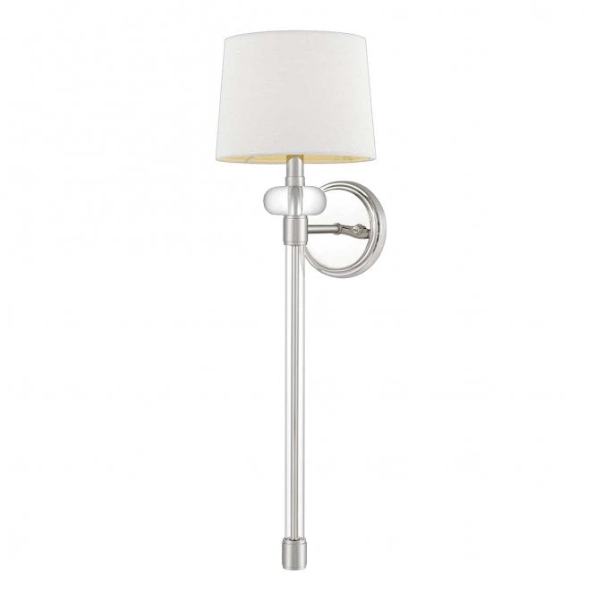 Quoizel QZ-BARBOUR1-PN Barbour 1 Light Wall Light in a Polished Nickel Finish
