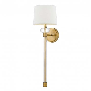 QZ-BARBOUR1-WS Barbour 1 Light Wall Light in a Weathered Brass Finish