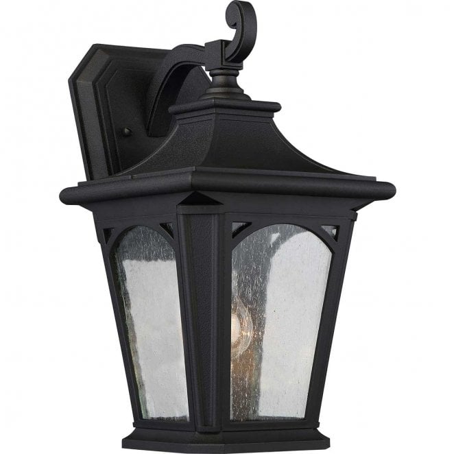 Quoizel QZ-BEDFORD2-M Bedford Outdoor IP44 1 Light Medium Wall Lantern in a Mystic Black Finish