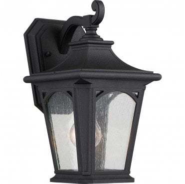 QZ-BEDFORD2-S Bedford Outdoor IP44 1 Light Small Wall Lantern in a Mystic Black Finish