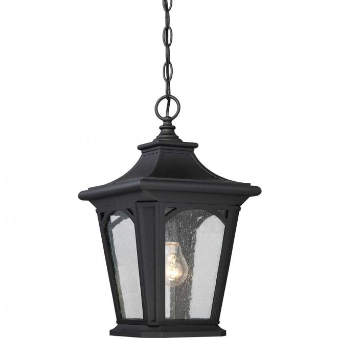 Quoizel QZ-BEDFORD8-S Bedford Outdoor IP44 1 Light Small Chain Lantern in a Mystic Black Finish