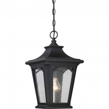 QZ-BEDFORD8-S Bedford Outdoor IP44 1 Light Small Chain Lantern in a Mystic Black Finish
