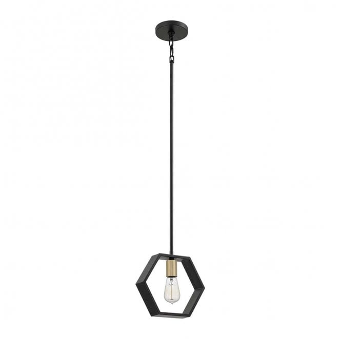 Quoizel QZ-BISMARCK-MP-EK Bismarck 1 Light Mini Pendant in an Earth Black Finish