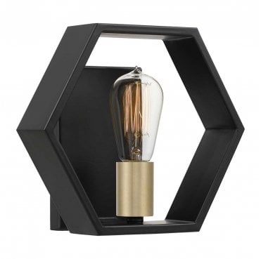QZ-BISMARCK1-EK Bismarck 1 Light Wall Light in an Earth Black Finish