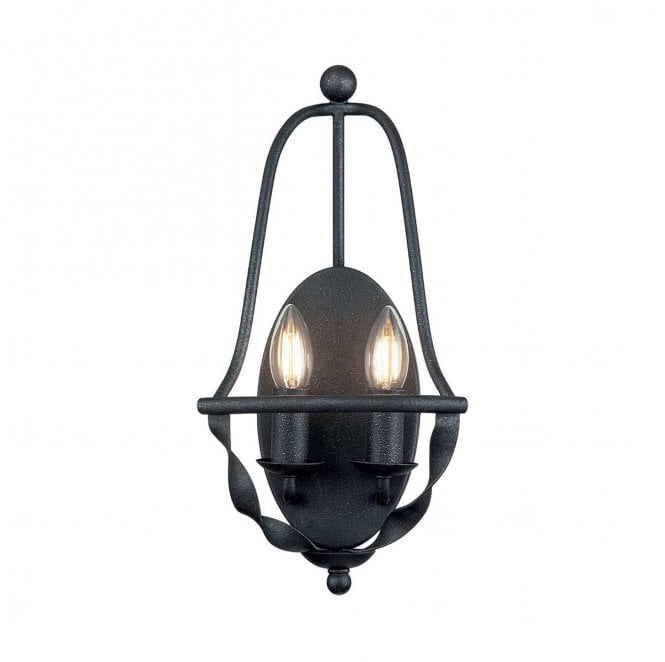 Quoizel QZ-BRADBURY2-GK Bradbury 2 Light Wall Light in a Grey Ash Finish