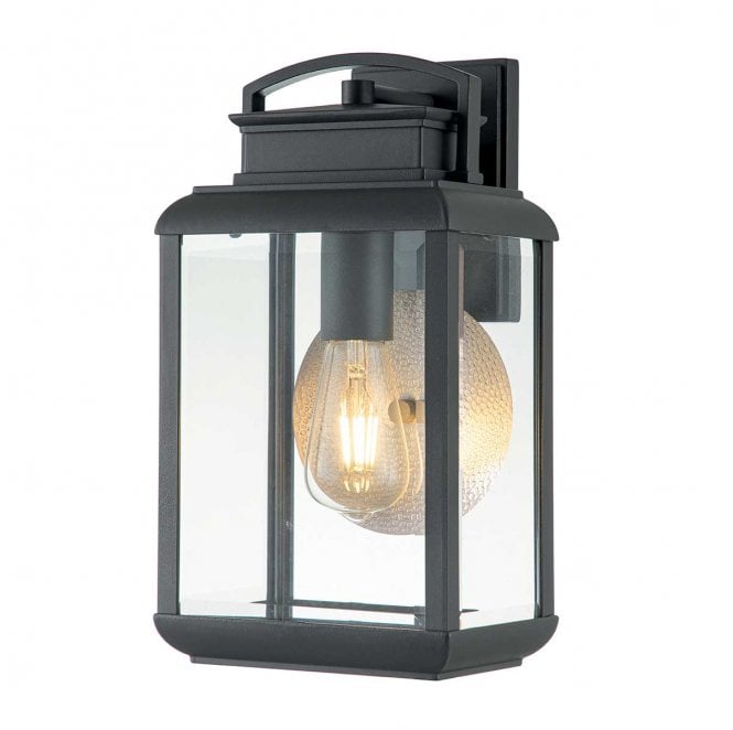 Quoizel QZ-BYRON-M-GR Byron Outdoor IP44 1 Light Medium Wall Lantern in a Graphite Finish with a Pewter Reflector
