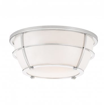 QZ-CHANCE-F-PC Chance IP44 2 Light Flush Light in a Polished Chrome Finish