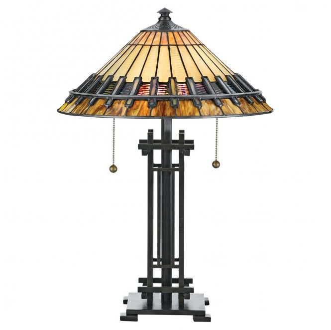 Quoizel QZ-CHASTAIN-TL Chastain 2 Light Table Lamp in a Vintage Bronze Finish