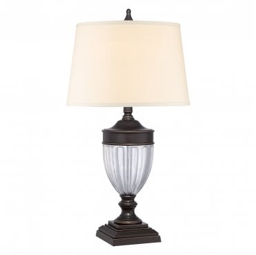 QZ-DENNISON-PB Dennison 1 Light Table Lamp in a Palladian Bronze Finish