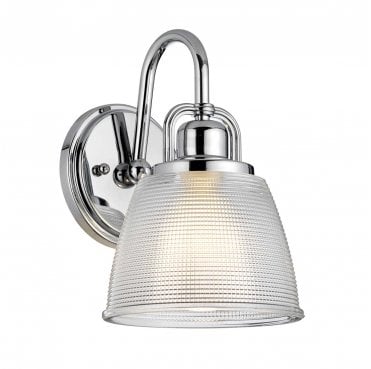 QZ-DUBLIN1-PC Dublin 1 Light Wall Light in a Polished Chrome Finish