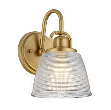 QZ-DUBLIN1-PNBR Dublin 1 Light Wall Light in a Painted Natural Brass Finish