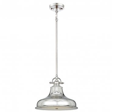 QZ-EMERY-P-M-IS Emery 1 Light Medium Pendant in an Imperial Silver Finish