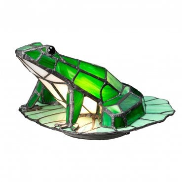 QZ-FROG-TL Tiffany Frog Lamp in a Vintage Bronze Finish