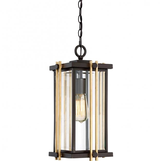 Quoizel QZ-GOLDENROD8-M Goldenrod Outdoor IP44 1 Light Medium Chain Lantern in a Western Bronze Finish
