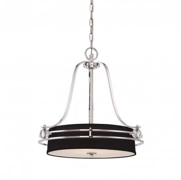 QZ-GOTHAM-P Uptown Gotham 4 Light Pendant in an Imperial Silver Finish