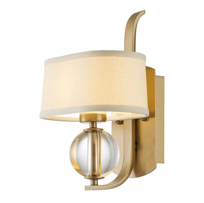 Quoizel QZ-GOTHAM1-BB Uptown Gotham 1 Light Wall Light in a Brushed Brass Finish