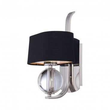 QZ-GOTHAM1 Uptown Gotham 1 Light Wall Light in an Imperial Silver Finish