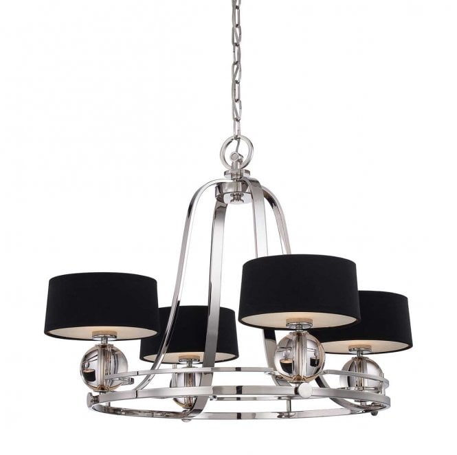 Quoizel QZ-GOTHAM4 Uptown Gotham 4 Light Chandelier in an Imperial Silver Finish