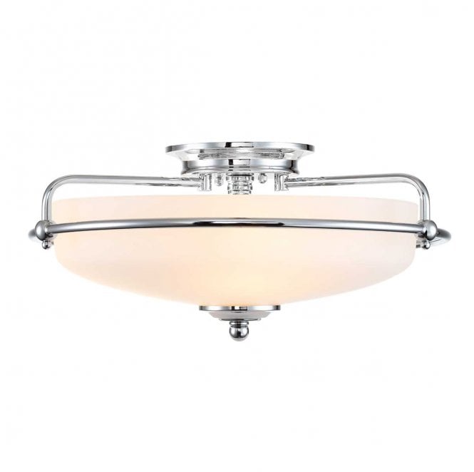 Quoizel QZ-GRIFFIN-F-PC Griffin 3 Light Flush Light in a Polished Chrome Finish