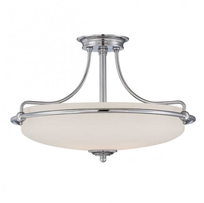 Quoizel QZ-GRIFFIN-SFM-C Griffin 4 Light Semi Flush Light in a Polished Chrome Finish