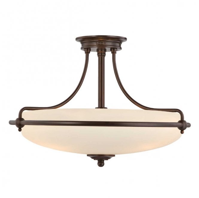 Quoizel QZ-GRIFFIN-SFM-PN Griffin 4 Light Semi Flush Light in a Palladian Bronze Finish
